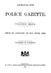Image unavailable: Queensland Police Gazette 1909