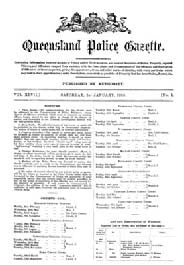 Queensland Police Gazette 1910