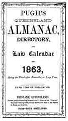 Image unavailable: Pugh's Almanac and Queensland Directory 1863