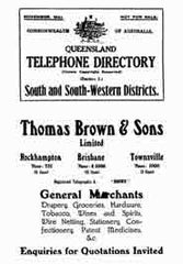 Image unavailable: Queensland Telephone Directory 1931 South and South Western Districts