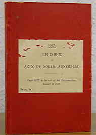Index to the Statutes in Force in South Australia 1916
