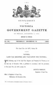 Land Tax Register and Valuation Victoria 1888