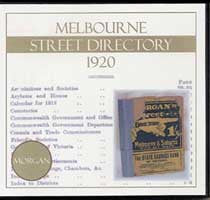 Image unavailable: Melbourne Street Directory 1920 (Morgan)