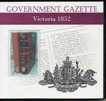 Image unavailable: Victorian Government Gazette 1852