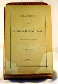 Collections of the Nova Scotia Historical Society 1893 - 95, Vol IX