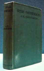 Image unavailable: G. K. Chesterton, Irish Impressions, 1919