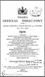 Thom's Official Directory of Ireland, 1910