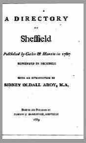 A Directory of Sheffield, 1787
